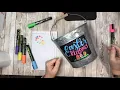 Time-lapse on How to Hand letter on a Chalkboard Bucket using Chalk Markers