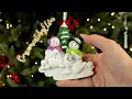 Ornaments by Elves Personalized Snowman Couple Engagement Proposal Ornament OBE-OR920
