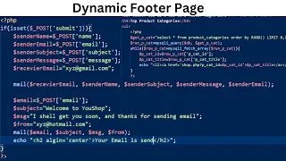 136 Dynamic Footer Page using PHP and MYSQL