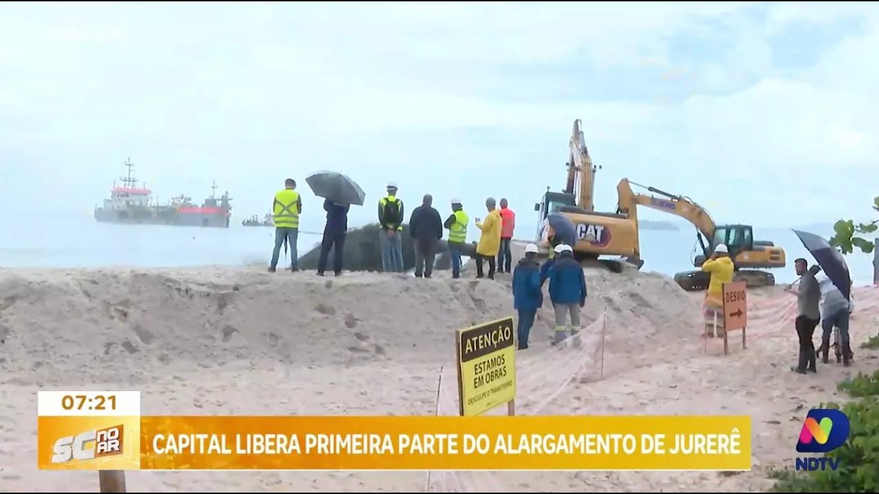 Primeira parte do alargamento da praia de Jurerê liberada para banhistas