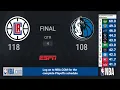 Clippers Mavericks NBA Playoffs on ESPN Live Scoreboard