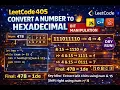 LeetCode 405 Convert a Number to Hexadecimal Bit Manipulation