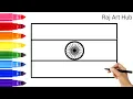 National Flag Drawing For Indipendent Day Indian Flag Drawing Indipendent Day Drawing