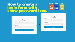 How to create a login form with show and hide password toggle - HTML CSS JS