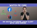 Watch Me Code an OAuth2 Facebook Login Client with Java Spring