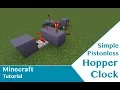 Simple Silent Adjustable Hopper Timer 1 8-1 13 Minecraft Tutorial