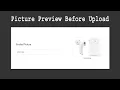 image before upload using html css and javascript
