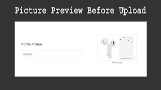 image before upload using html css and javascript