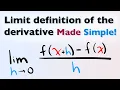 Derivatives using limit definition - Explained