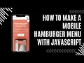 How to make a Responsive Hamburger Menu with JavaScript