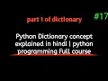 Python Dictionary concept explained part 1 Of dictionary python programming Full course