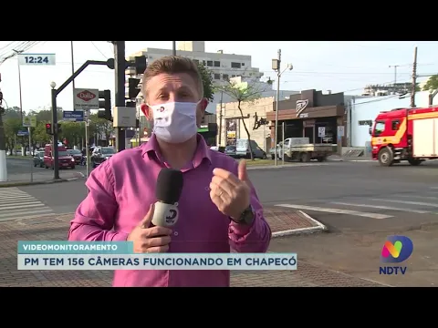 Videomonitoramento: PM tem 156 câmeras funcionando em Chapecó