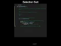 Selection Sort Code in Python Sorting Algorithms Python Coding Tutorial Python Code Interview