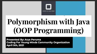 Polymorphism with Java Object Oriented Programming Coding for Young Minds
