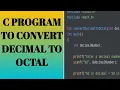 C Program to Convert Octal Number to Decimal