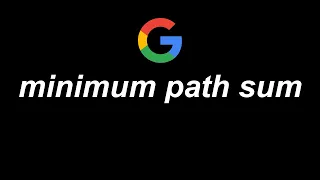 minimum path sum - leetcode dynamic programming bottom-up