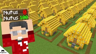 MİNECRAFT SONSUZ ŞANS BLOK ŞEHRİ KURMAK