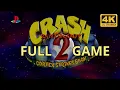 Crash Bandicoot 2 Cortex Strikes Back (PSX) Full Game 100% All Gems | No Commentary【4K60ᶠᵖˢ UHD】