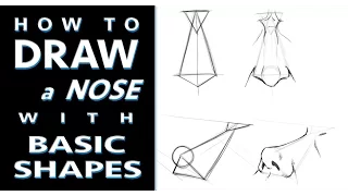 How To Draw A Nose Using Basic Shapes Tutorial 