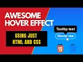 Create a Button with Tooltip on Hover Using HTML CSS and JavaScript