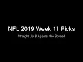 NFL 2019 Week 11 Picks Straight Up ATS