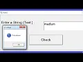 VB6 Practical 17 Take input of a word and check whether it is a palindrome or not