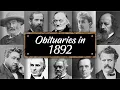 Obituary Famous Faces WE LOST in 1892