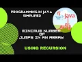 Java Code Minimum Number of Jumps to Reach the End of an Array in Tamil
