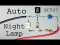 Lagu How To Make Simple Automatic Night Lamp With BC547 Transistor LED Night Light LDR Project