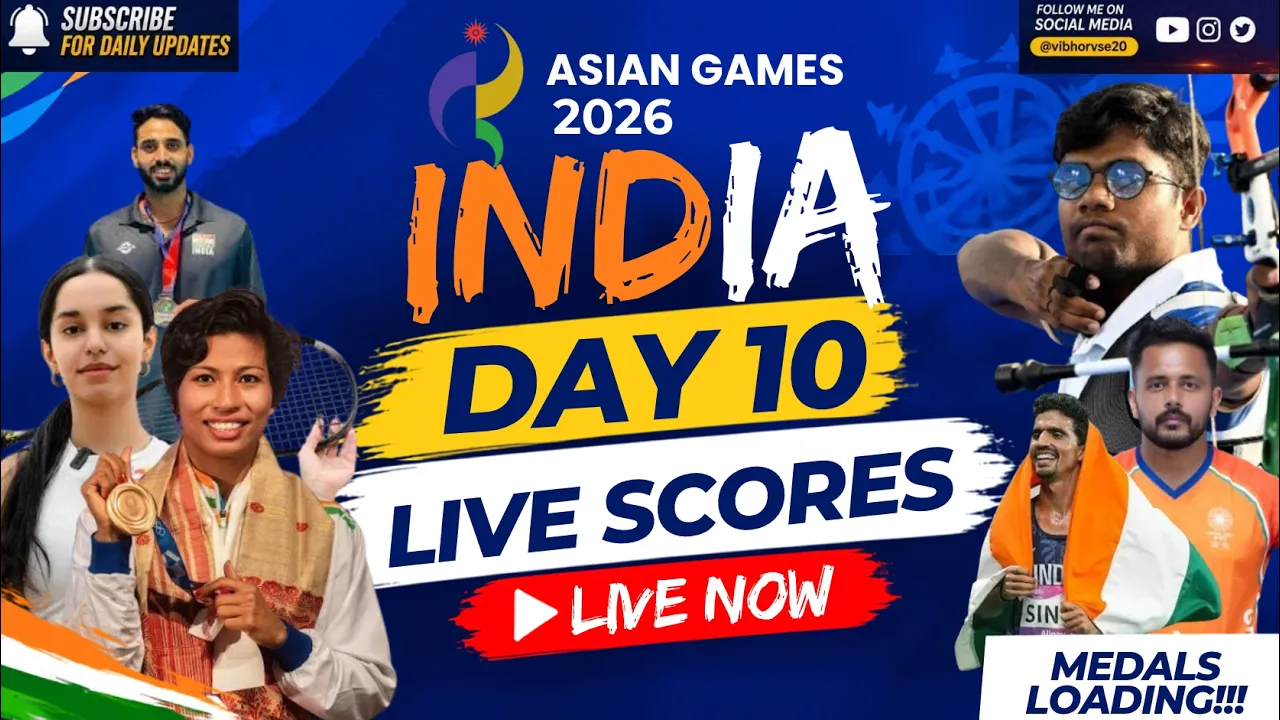 Live: Asian games 2026 Day 10 India! Shooting, Squash, Archery, Volleyball, Boxing Medals!!! Scores 2026-09-28 05:40