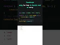 JavaScript using for loop to iterate over an array try something different