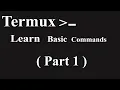Termux basic commands part 1 Termux basic commands for beginners