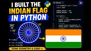 Building the Indian Flag with Python Graphics Circle Theory Geometry