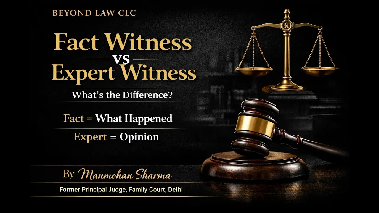 Difference between a fact witness and an expert witness? Manmohan Sharma,  Former Principal Judge