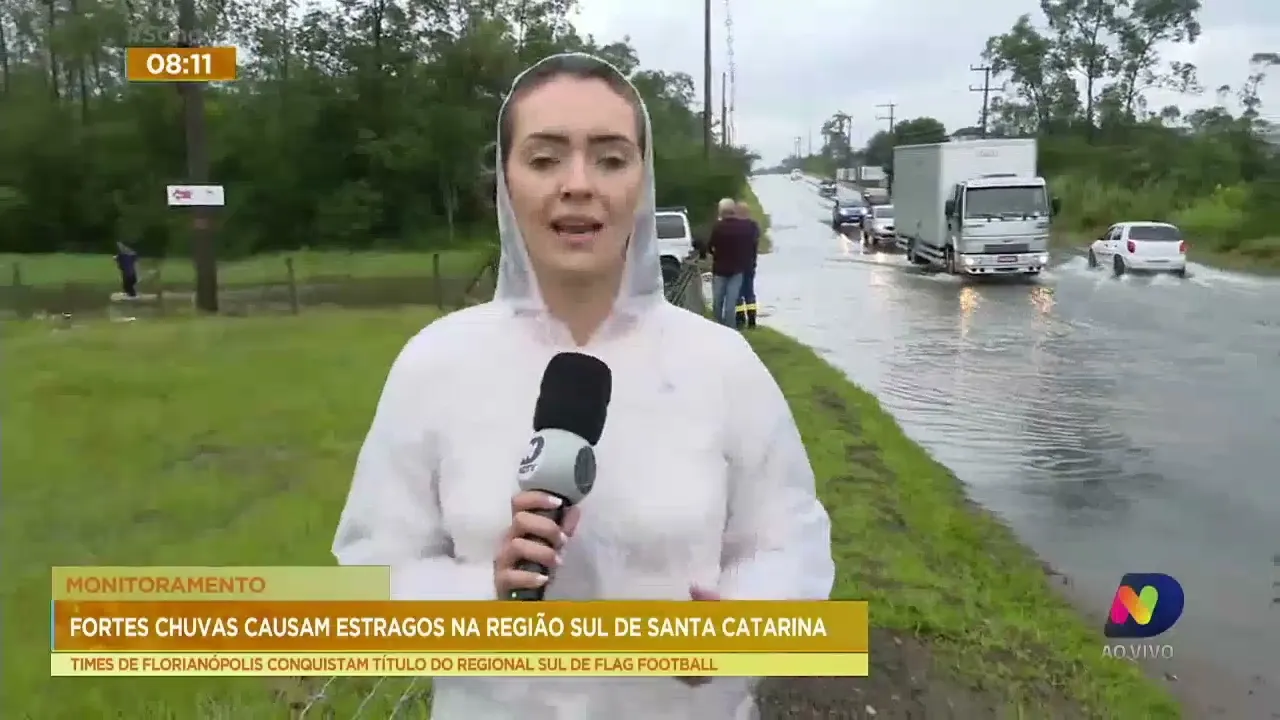 Chuvas na região Sul de SC continuam sendo monitoradas