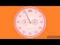 60 Seconds Countdown Clock Orange Screen with sound Tick - Tock effects