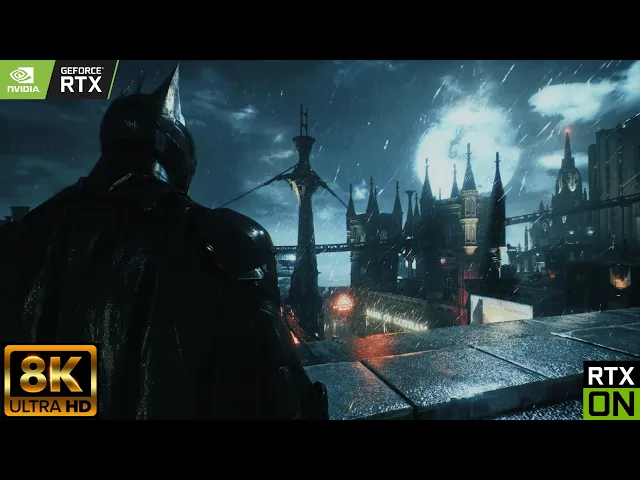 [8K] BATMAN Arkham Knight | RAY TRACING MOD | RTX 3090 TI | Ultra Graphics | Comparison - Gameplay