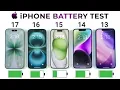 Download Lagu iPhone 17 vs 16 vs 15 vs 14 vs 13 Battery Test | iOS 26 BATTERY TEST