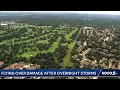 Sky 5 flying over damage after overnight storms
