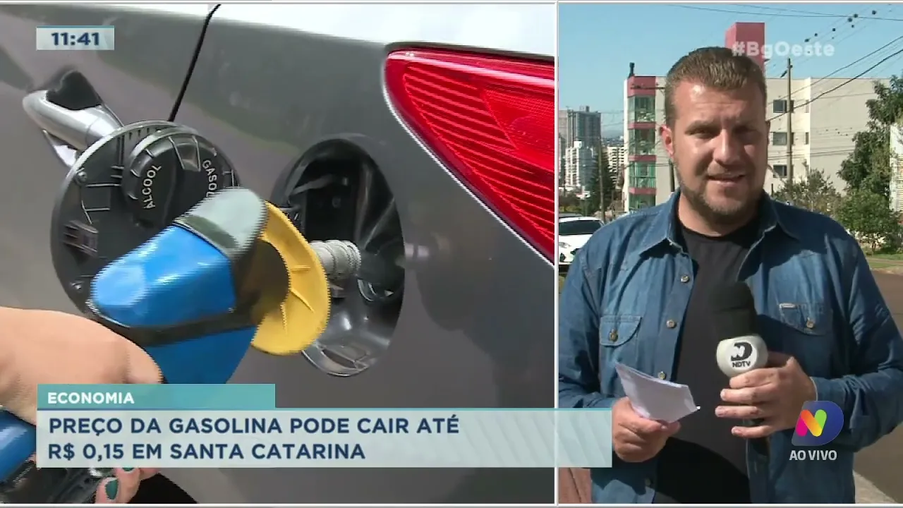Preço da gasolina pode cair até R$ 0,15 em Santa Catarina