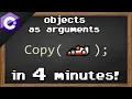C objects as arguments