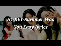 Lagu H1-KEY-Summer Was You (여름이었다) Easy lyrics