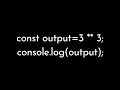 Javascript exponentiation operator Javascript Quiz - 1