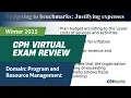 CPH Exam Review - Program and Resource Management