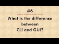 What is the difference between CLI and GUI CLI and GUI