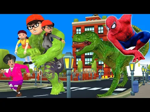 Download MP3 Scary Teacher 3D Nickhulk Become Hero IRON-MAN - Evolution Team Hero Protect the Earth!