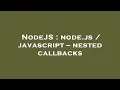 NodeJS node js javascript -