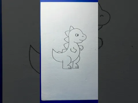 Simple dinosaur drawing step by step
