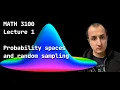 3100L1 Probability spaces and random sampling