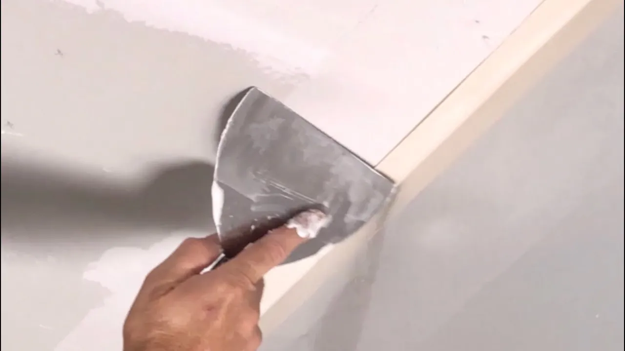 HOW TO TAPE AND MUD AN INSIDE CORNER ON A CEILING REPAIR FOR BEGINNERS!